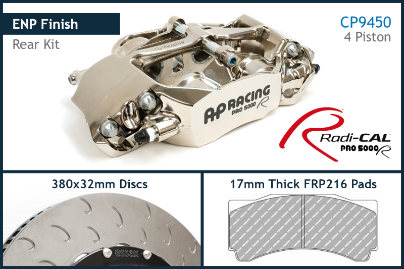 AP Racing by Essex Radi-CAL ENP Competition Brake Kit (Rear CP9450/380 ...