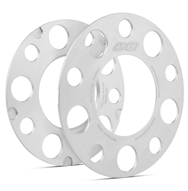 APEX 3mm VW/Audi Spacer Kit - Silver